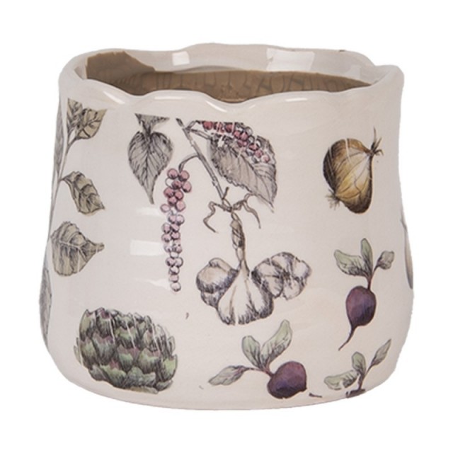 Ghiveci ceramic "The Kitchen Garden" Ø 11x10 cm, Clayre & Eef Ghiveci ceramic "The Kitchen Garden" Ø 11x10 cm, Clayre & Eef