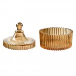 Borcan din sticla cu capac Ø 10x12 cm, Clayre&Eef