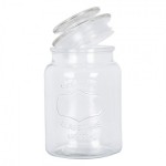 Borcan cu capac "Happy Jar" Ø 11*18 cm, Clayre & Eef