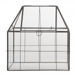Mini sera decorativa pentru plante 26x17x32 cm sticla transparenta
