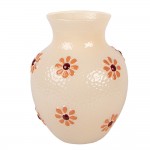 Vaza decorativa pentru flori "Orange Flowers" Ø 13x16 cm, Clayre & Eef