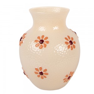 Vaza decorativa pentru flori "Orange Flowers" Ø 13x16 cm, Clayre & Eef