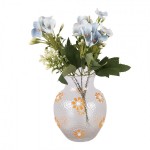 Vaza decorativa pentru flori "Orange Flowers" Ø 13x16 cm, Clayre & Eef