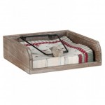 Suport pentru servetele din lemn cu greutate decorativa – 19x19x6cm