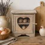 Dulapior pentru oua 19x14x19 cm maro din lemn – suport 12 oua