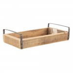 Set 3 tavi decorative pentru servire din lemn maro
