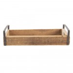 Set 3 tavi decorative pentru servire din lemn maro