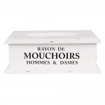 Cutie decorativa pentru servetele White Wood 28x16x10 cm Cutie decorativa pentru servetele White Wood 28x16x10 cm