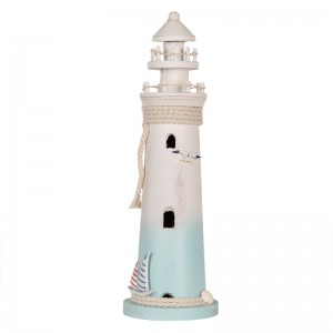 Decoratiune "Sea Breeze Lighthouse" Ø 13x42 cm, Clayre&Eef