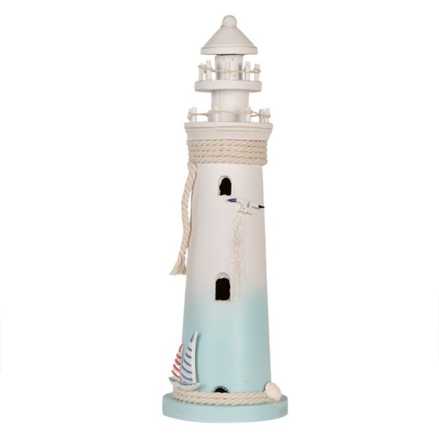 Decoratiune "Sea Breeze Lighthouse" Ø 13x42 cm, Clayre&Eef Decoratiune "Sea Breeze Lighthouse" Ø 13x42 cm, Clayre&Eef
