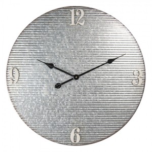 Ceas "Grey Stripes" Ø 60x5 cm / 1xAA, Clayre & Eef