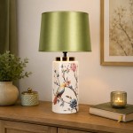 Lampa Ceramic Birds Ø 28x50 cm E27/max 1x60W Verde