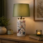 Lampa Ceramic Birds Ø 28x50 cm E27/max 1x60W Verde