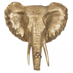 Decoratiune Gold Elephant 44x23x42 cm, Clayre & Eef