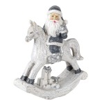 Decoratiune Craciun "Santa on horse" 13x6x17 cm, Clayre&Eef Decoratiune Craciun "Santa on horse" 13x6x17 cm, Clayre&Eef