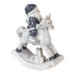 Decoratiune Craciun "Santa on horse" 13x6x17 cm, Clayre&Eef Decoratiune Craciun "Santa on horse" 13x6x17 cm, Clayre&Eef
