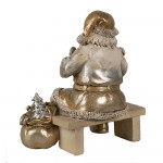 Decoratiune Craciun "Santa’s Golden Hug" 15x11x17 cm, Clayre&Eef