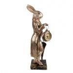 Decoratiune "Rabbit & Clock" 11x10x35 cm, Clayre & Eef