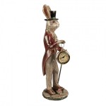 Decoratiune "Rabbit & Clock" 13x12x39 cm, Clayre & Eef