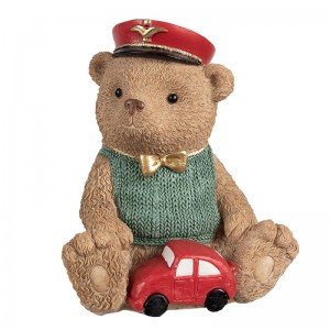 Decoratiune pusculita "Teddy Cash" 15x13x19 cm, Clayre&Eef