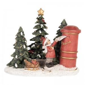 Decoratiune cu LED "Christmas Letter" 16x12x14 cm, Clayre&Eef