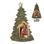 Decoratiune cu LED "Christmas Tree" Ø 15x24 cm, Clayre&Eef Decoratiune cu LED "Christmas Tree" Ø 15x24 cm, Clayre&Eef