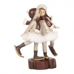 Decoratiune Craciun "Children Skiing" 15x7x18 cm, Clayre&Eef Decoratiune Craciun "Children Skiing" 15x7x18 cm, Clayre&Eef