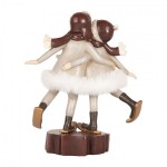 Decoratiune Craciun "Children Skiing" 15x7x18 cm, Clayre&Eef Decoratiune Craciun "Children Skiing" 15x7x18 cm, Clayre&Eef