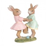 Decoratiune Paste "Playful Bunnies" 8x3x8 cm, Clayre&Eef