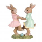 Decoratiune Paste "Playful Bunnies" 8x3x8 cm, Clayre&Eef