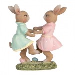 Decoratiune Paste "Playful Bunnies" 8x3x8 cm, Clayre&Eef