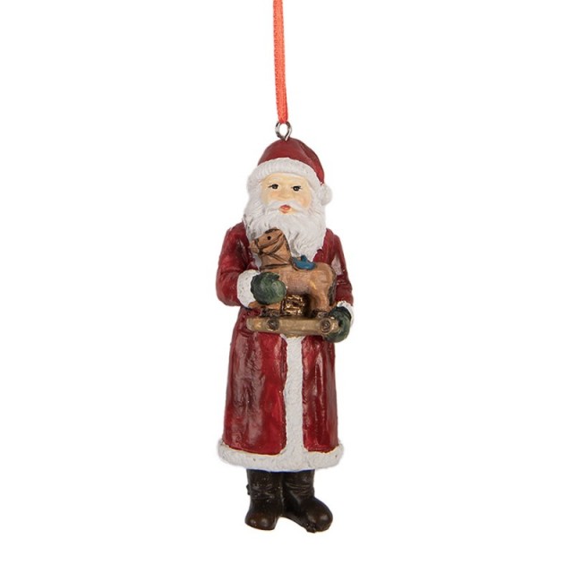 Decoratiune cu agatatoare "Santa" 4x3x11 cm, Clayre&Eef Decoratiune cu agatatoare "Santa" 4x3x11 cm, Clayre&Eef