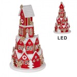 Decoratiune Craciun cu LED "Gingerbread House" Ø 13x22 cm, Clayre&Eef Decoratiune Craciun cu LED "Gingerbread House" Ø 13x22 cm, Clayre&Eef