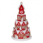 Decoratiune Craciun cu LED "Gingerbread House" Ø 13x22 cm, Clayre&Eef Decoratiune Craciun cu LED "Gingerbread House" Ø 13x22 cm, Clayre&Eef