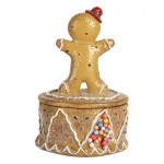Decoratiune cu spatiu de depozitare "Gingerbread Man" Ø 7x11 cm, Clayre&Eef Decoratiune cu spatiu de depozitare "Gingerbread Man" Ø 7x11 cm, Clayre&Eef