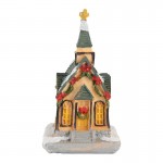 Decoratiune Craciun cu LED "Christmas Village" 5x5x5 cm, Clayre&Eef Decoratiune Craciun cu LED "Christmas Village" 5x5x5 cm, Clayre&Eef