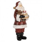 Decoratiune Craciun "Santa with cake" 10x10x21 cm, Clayre&Eef