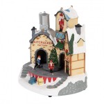 Decoratiune Craciun cu LED "Nutcracker Factory" 20x17x23 cm, Clayre&Eef Decoratiune Craciun cu LED "Nutcracker Factory" 20x17x23 cm, Clayre&Eef