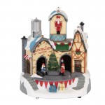 Decoratiune Craciun cu LED "Nutcracker Factory" 20x17x23 cm, Clayre&Eef Decoratiune Craciun cu LED "Nutcracker Factory" 20x17x23 cm, Clayre&Eef