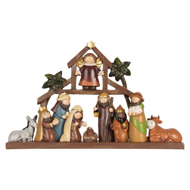 Decoratiune Craciun "Nativity Scene" 32x5x20 cm, Clayre&Eef Decoratiune Craciun "Nativity Scene" 32x5x20 cm, Clayre&Eef