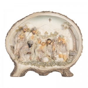 Decoratiune Craciun "Nativity Scene" 18x4x15 cm, Clayre&Eef