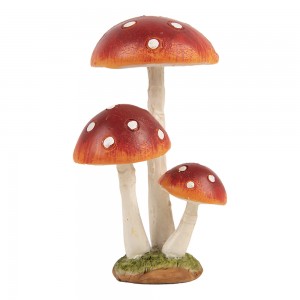 Decoratiune mini cu trei ciupercute de toamna – 3x3x7 cm