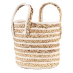 Set trei cosulete impletite, pentru decor sau depozitare Bej Maro