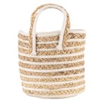 Set trei cosulete impletite, pentru decor sau depozitare Bej Maro