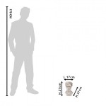 Vas decorativ 17x16x27 cm, Clayre & Eef Vas decorativ 17x16x27 cm, Clayre & Eef