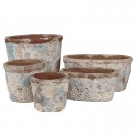 Vas decorativ din teracota Ø 12x10 cm, Clayre & Eef