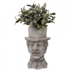 Vas decorativ din piatra "Gentleman" 15x16x24 cm, Clayre & Eef