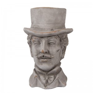 Vas decorativ din piatra "Gentleman" 15x16x24 cm, Clayre & Eef
