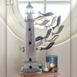 Decoratiune cu design marin albastru, auriu, bej "Sea Fish" 44*9*53 cm, Clayre&Eef