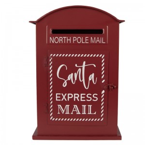 Cutie postala Craciun "Santa Express Mail" 23x8x34 cm, Clayre & Eef